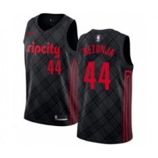 Men's Portland Trail Blazers #44 Mario Hezonja Authentic Black Basketball Jersey - City Edition