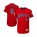 Men's Los Angeles Angels of Anaheim #6 David Fletcher Authentic Red 2016 Father's Day Fashion Flex Base Baseball Player Stitched Jersey