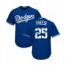 Men's Los Angeles Dodgers #25 David Freese Authentic Royal Blue Team Logo Fashion Cool Base Baseball Jersey