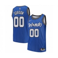 Men's Orlando Magic #00 Aaron Gordon Authentic Blue Hardwood Classics Basketball Stitched Jersey