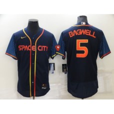 Men's Houston Astros #5 Jeff Bagwell Nike Navy 2022 City Connect Player Stitched Jersey