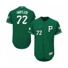 Men's Pittsburgh Pirates #72 Geoff Hartlieb Green Celtic Flexbase Authentic Collection Baseball Player Stitched Jersey