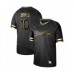 Men's Atlanta Braves #10 Chipper Jones Authentic Black Gold Fashion Baseball Stitched Jersey