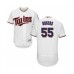 Men's Minnesota Twins #55 Taylor Rogers White Home Flex Base Authentic Collection Baseball Player Stitched Jersey