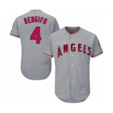 Men's Los Angeles Angels of Anaheim #4 Luis Rengifo Grey Road Flex Base Authentic Collection Baseball Player Stitched Jersey