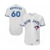 Men's Toronto Blue Jays #60 Julian Merryweather White Home Flex Base Authentic Collection Baseball Player Stitched Jersey