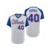 Men's Braves #40 Mike Soroka Gray Royal 1979 Turn Back the Clock Authentic Stitched Jersey