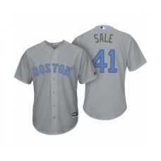 Men's Boston Red Sox #41 Chris Sale Gray 2017 Fathers Day Cool Base Stitched Jersey