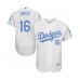 Men's Los Angeles Dodgers #16 Will Smith Authentic White 2016 Father's Day Fashion Flex Base Baseball Player Stitched Jersey