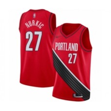 Men's Portland Trail Blazers #27 Jusuf Nurkic Authentic Red Finished Basketball Stitched Jersey - Statement Edition