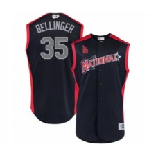 Men's Los Angeles Dodgers #35 Cody Bellinger Authentic Navy Blue National League 2019 Baseball All-Star Jersey