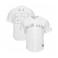 Men's Toronto Blue Jays #27 Vladimir Guerrero Jr. El K Authentic White 2019 Players Weekend Baseball Jersey