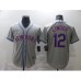 Men's Nike New York Mets #12 Francisco Lindor Gray Stitched Jersey