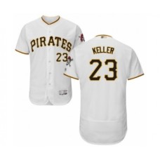 Men's Pittsburgh Pirates #23 Mitch Keller White Home Flex Base Authentic Collection Baseball Player Stitched Jersey