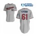 Men's Minnesota Twins #61 Cody Stashak Authentic Grey Road Cool Base Baseball Player Stitched Jersey