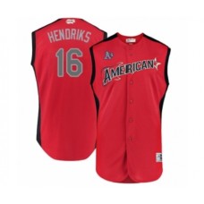 Men's Oakland Athletics #16 Liam Hendriks Authentic Red American League 2019 Baseball All-Star Jersey