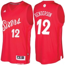 Men's Philadelphia 76ers #12 Gerald Henderson Red 2016-2017 Christmas Day NBA Swingman Jersey