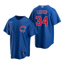 Men's Nike Chicago Cubs #34 Jon Lester Royal Alternate Stitched Baseball Jersey