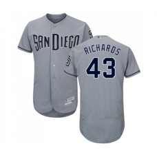 Men's San Diego Padres #43 Garrett Richards Authentic Grey Road Cool Base Baseball Jersey