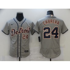 Men's Nike Detroit Tigers #24 Miguel Cabrera Gray Road Stitched Jersey