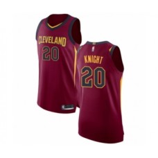 Men's Cleveland Cavaliers #20 Brandon Knight Authentic Maroon Basketball Jersey - Icon Edition