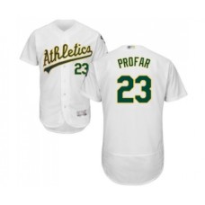 Men's Oakland Athletics #23 Jurickson Profar White Home Flex Base Authentic Collection Baseball Jersey