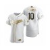 Men's Los Angeles Dodgers #10 Justin Turner Nike White Authentic Golden Edition Stitched Jersey