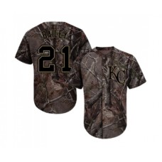 Men's Kansas City Royals #21 Homer Bailey Authentic Camo Realtree Collection Flex Base Baseball Jersey