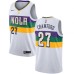 Men's Nike New Orleans Pelicans #27 Jordan Crawford Swingman White NBA Jersey - City Edition