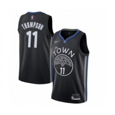 Men's Golden State Warriors #11 Klay Thompson Swingman Black Basketball Stitched Jersey - 2019 20 City Edition