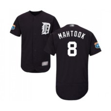 Men's Detroit Tigers #8 Mikie Mahtook Navy Blue Alternate Flex Base Authentic Collection Baseball Jersey