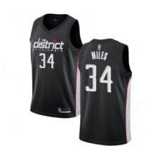 Men's Washington Wizards #34 C.J. Miles Authentic Black Basketball Stitched Jersey - City Edition