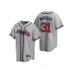 Men's Atlanta Braves #31 Greg Maddux Nike Gray 2020 Replica Road Stitched Jersey