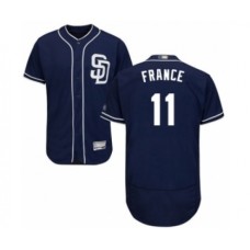 Men's San Diego Padres #11 Ty France Navy Blue Alternate Flex Base Authentic Collection Baseball Player Stitched Jersey