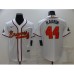 Men's Atlanta Braves #44 Hank Aaron Nike White 2022 Gold Program Authentic Player Stitched Jersey