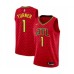 Men's Atlanta Hawks #1 Evan Turner Authentic Red Basketball Stitched Jersey Statement Edition