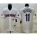 Men's Dominican Republic Baseball #11 Rafael Devers 2023 White World Baseball Classic Stitched Jersey