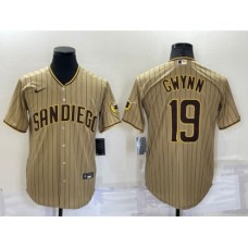 Men's San Diego Padres #19 Tony Gwynn Gray Stitched MLB Cool Base Nike Jersey