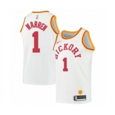 Men's Indiana Pacers #1 T.J. Warren Authentic White Hardwood Classics Basketball Stitched Jersey