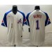 Men's Atlanta Braves #1 Ozzie Albies Number White 2023 City Connect Cool Base Stitched Jersey