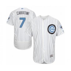 Men's Chicago Cubs #7 Victor Caratini Authentic White 2016 Father's Day Fashion Flex Base Baseball Player Stitched Jersey