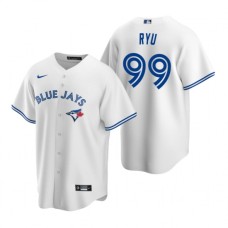 Men's Nike Toronto Blue Jays #99 Hyun-Jin Ryu White Home Stitched Baseball Jersey