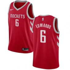 Men's Nike Houston Rockets #6 Vincent Edwards Swingman Red NBA Jersey - Icon Edition