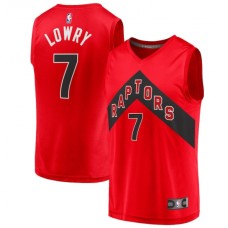 Men's Toronto Raptors #7 Kyle Lowry Fanatics Branded Red 2020-21 Fast Break Replica Player Stitched Jersey