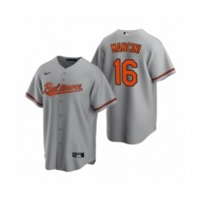 Men's Baltimore Orioles #16 Trey Mancini Nike Gray Replica Road Stitched Jersey