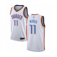 Men's Oklahoma City Thunder #11 Abdel Nader Authentic White Basketball Stitched Jersey - Association Edition