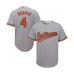 Men's Baltimore Orioles #4 Earl Weaver Replica Grey Road Cool Base Baseball Jersey