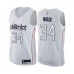 Men's Washington Wizards #34 C.J. Miles Authentic White Basketball Stitched Jersey - City Edition