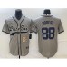 Men's Chicago White Sox #88 Luis Robert Number Grey Cool Base Stitched Baseball Jersey