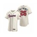 Men's Atlanta Braves #26 Mike Foltynewicz Nike Cream Authentic 2020 Alternate Stitched Jersey